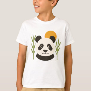 Camiseta infantil de panda de bambú lindo
