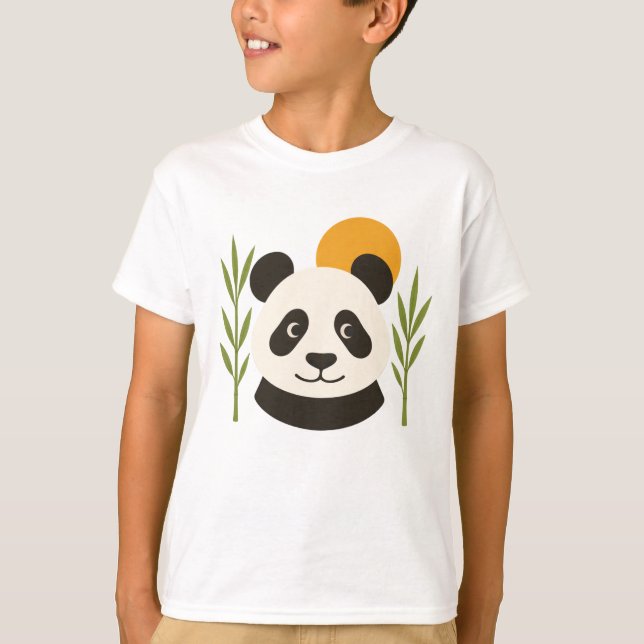 Camiseta infantil de panda de bambú lindo (Anverso)