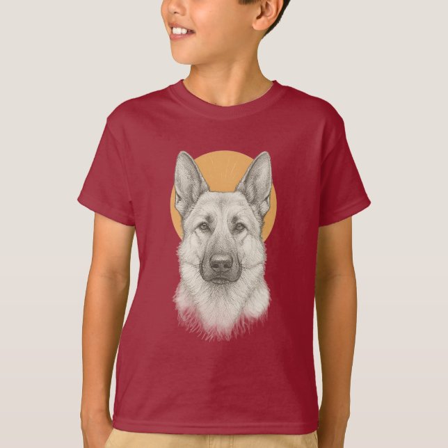 Camiseta infantil de Pastor Alemán (Anverso)