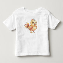 Camiseta infantil de pollito bebé en acuarela ador