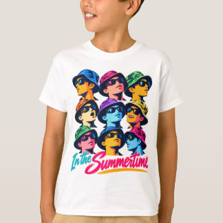 Camiseta infantil de pop art colorida para el vera