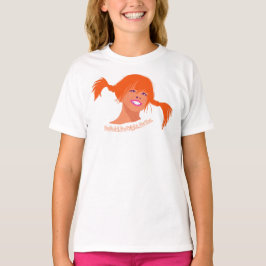 Camiseta infantil de pop art con cola de caballo a
