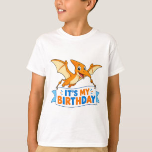Camiseta infantil de Pterodáctilo lindo, Cumpleaño