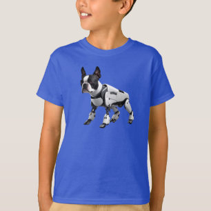 Camiseta infantil de robot Boston Terrier