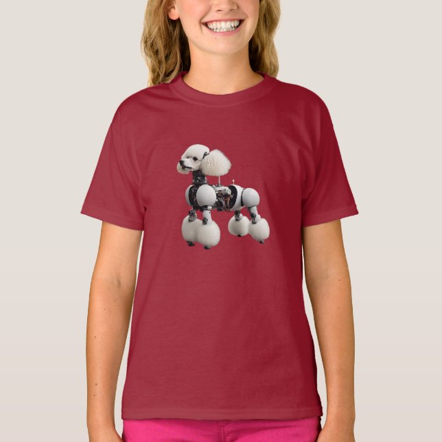 Camiseta infantil de robot caniche lindo (Anverso)