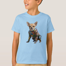 Camiseta infantil de robot Chihuahua lindo