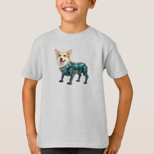 Camiseta infantil de robot Corgi lindo