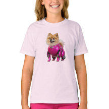 Camiseta infantil de robot Pomerania linda