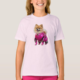 Camiseta infantil de robot Pomerania linda