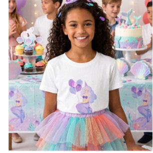 Camiseta infantil de sirena bajo el mar Mermai p