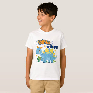 Camiseta infantil de Stegosaurus azul con vibracio