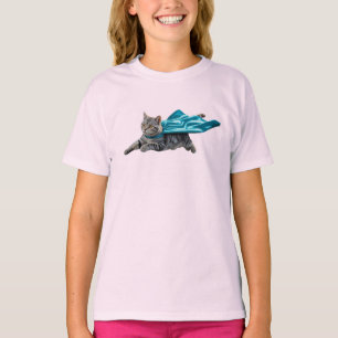 Camiseta infantil de superhéroe atigrado lindo
