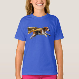 Camiseta infantil de superhéroe de Beagle lindo