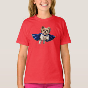 Camiseta infantil de superhéroe lindo Shih Tzu