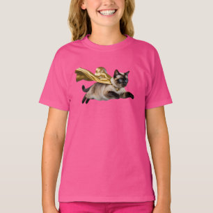 Camiseta infantil de superhéroe siamesa linda
