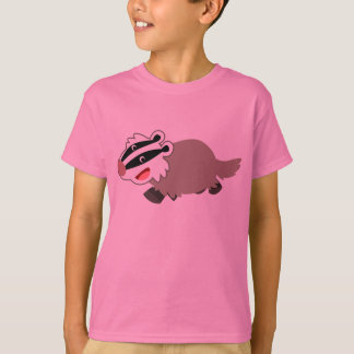 Camiseta infantil de tejón de dibujos animados lin