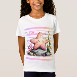Camiseta infantil de temática oceánica con estrell