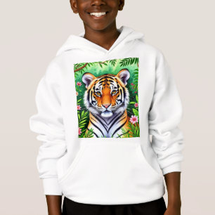 Camiseta infantil de tigre cub botánico audaz