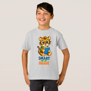 Camiseta infantil de tigre lindo inteligente y val