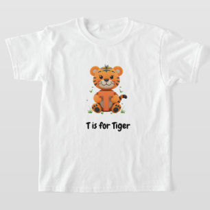 Camiseta infantil de tigre lindo   T es para el al