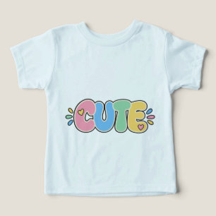 Camiseta infantil de tipografía pastel linda
