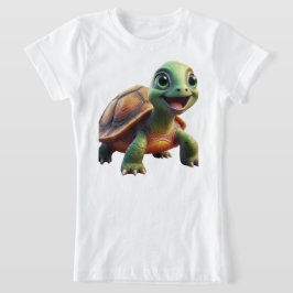 Camiseta infantil de tortuga linda