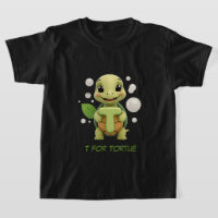 Camiseta infantil de tortuga linda | T es para Tor