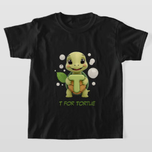 Camiseta infantil de tortuga linda   T es para Tor