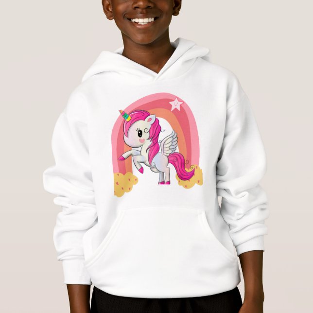 Camiseta infantil de unicornio mágico lindo (Anverso)