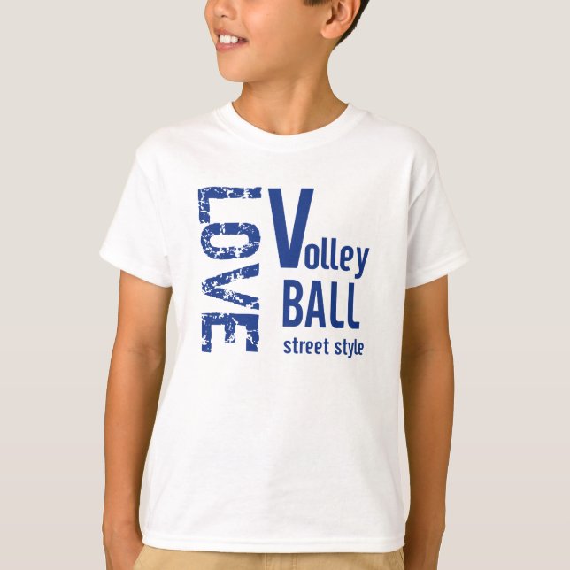 Camiseta infantil de voleibol amor unisex (Anverso)