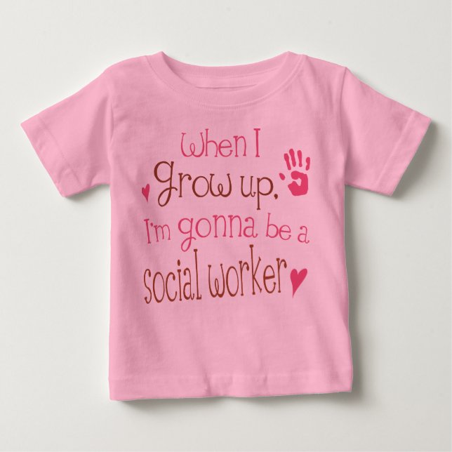 Camiseta infantil del bebé del asistente social (Anverso)