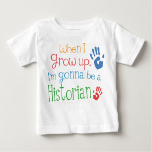 Camiseta infantil del bebé del historiador