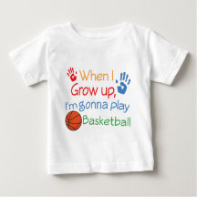 Camiseta infantil del bebé del jugador de básquet