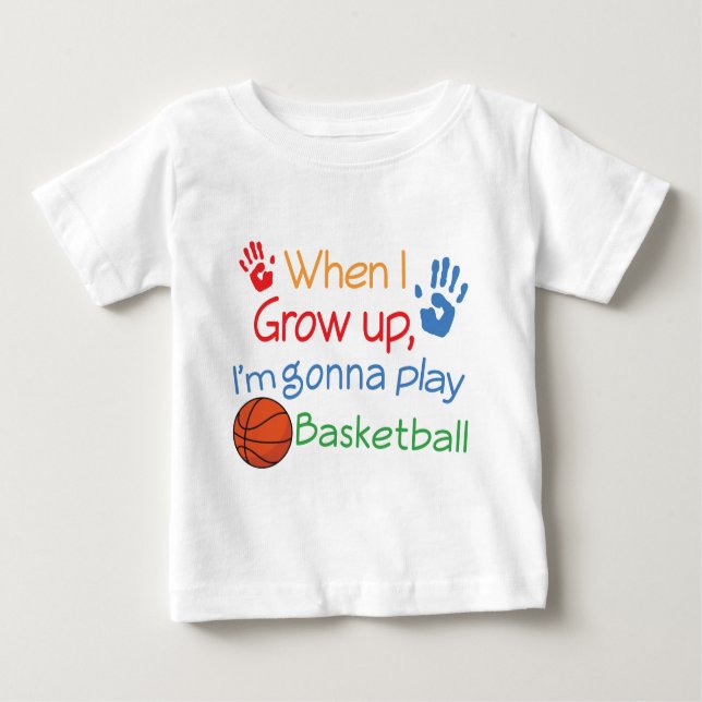 Camiseta infantil del bebé del jugador de básquet (Anverso)
