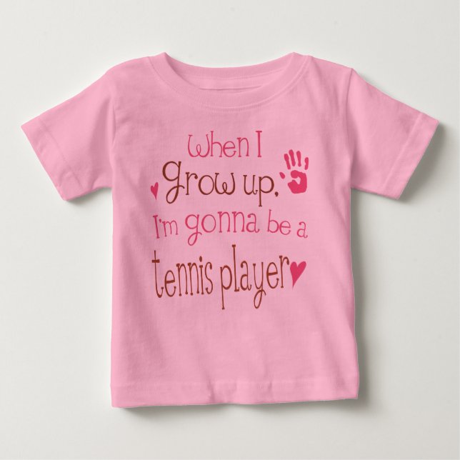 Camiseta infantil del bebé del jugador de tenis (Anverso)