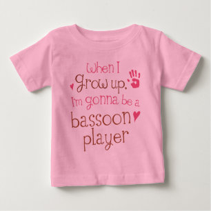Camiseta infantil del bebé del jugador del Bassoon