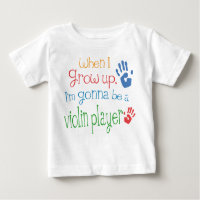 Camiseta infantil del bebé del jugador del violín