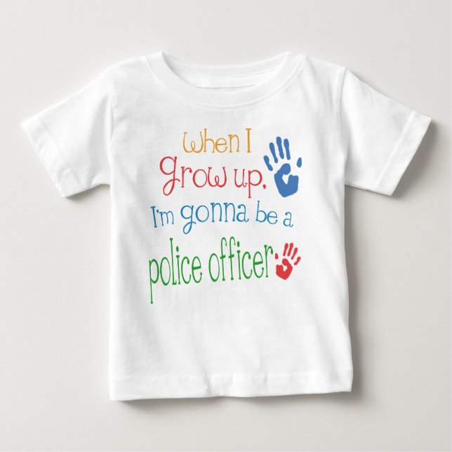 Camiseta infantil del bebé del oficial de policía (Anverso)
