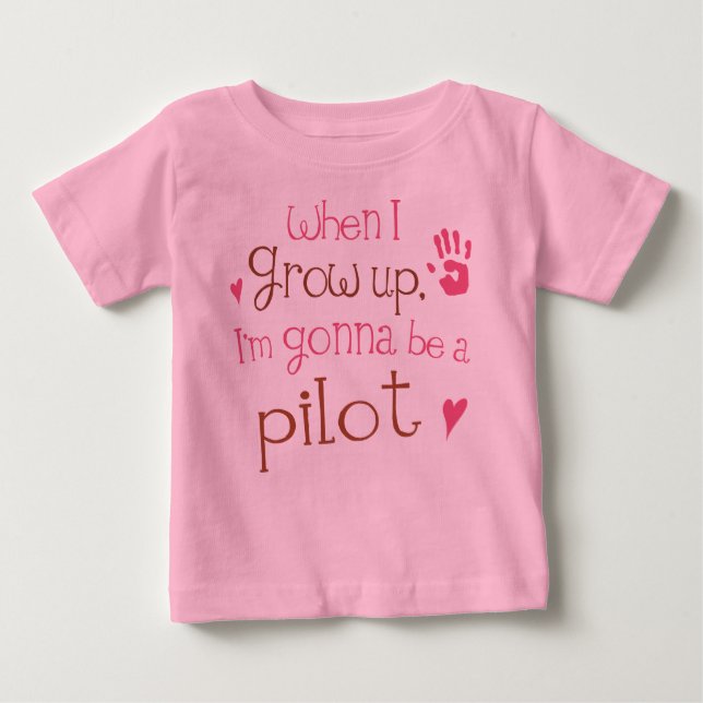 Camiseta infantil del bebé del piloto (futuro) (Anverso)