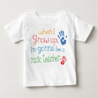 Camiseta infantil del bebé del profesor de música
