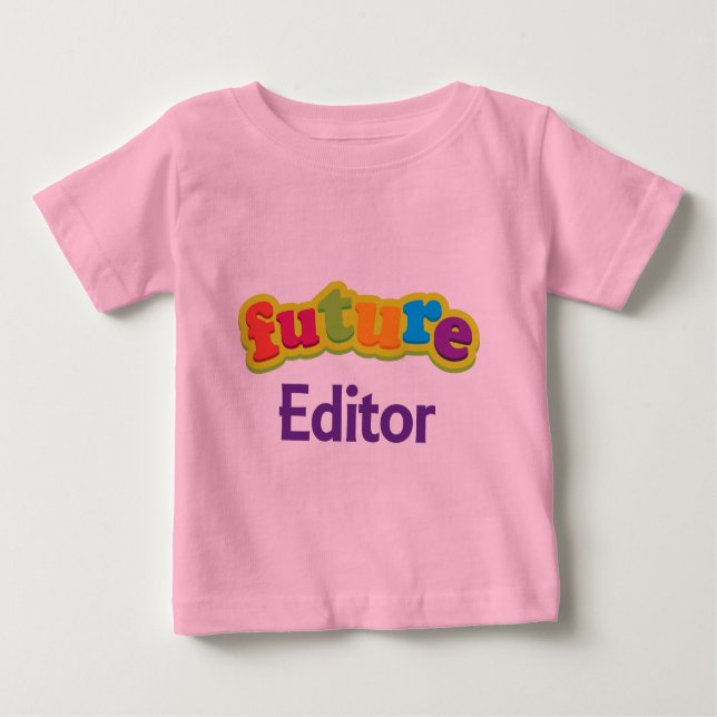 Camiseta infantil del bebé del redactor (futuro) (Anverso)