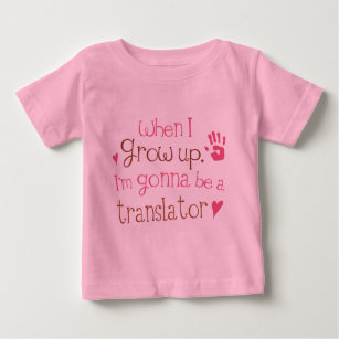 Camiseta infantil del bebé del traductor (futuro)