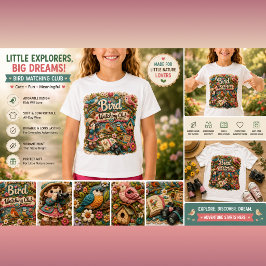 Camiseta infantil del club de observación de aves