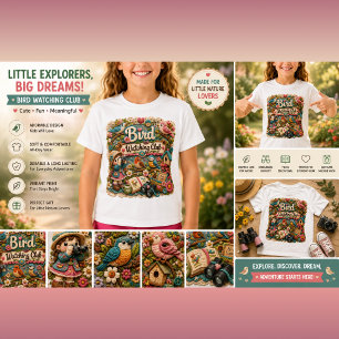 Camiseta infantil del club de observación de aves 
