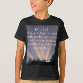 Camiseta infantil del versículo bíblico Juan 3:16