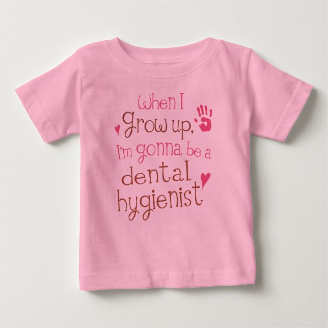 Camiseta infantil dental del bebé del higienista (Anverso)