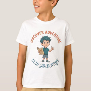 Camiseta infantil Descubre Aventuras Nuevos Viajes