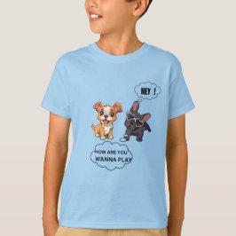Camiseta infantil dos amigos perritos hablan