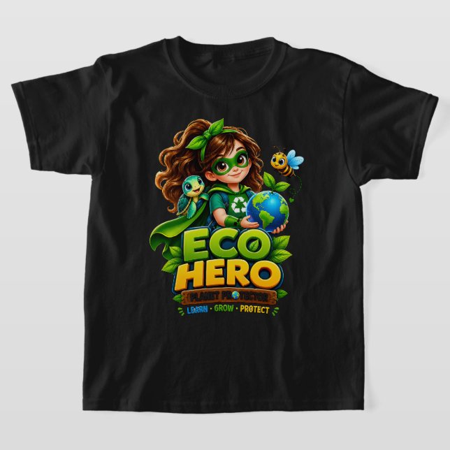 Camiseta infantil Eco Héroe Protector del Planeta (Distribución)