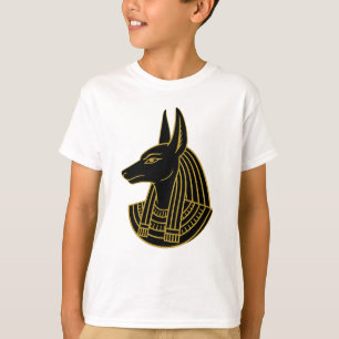 Camiseta infantil egipcia de Anubis – Diseño dora